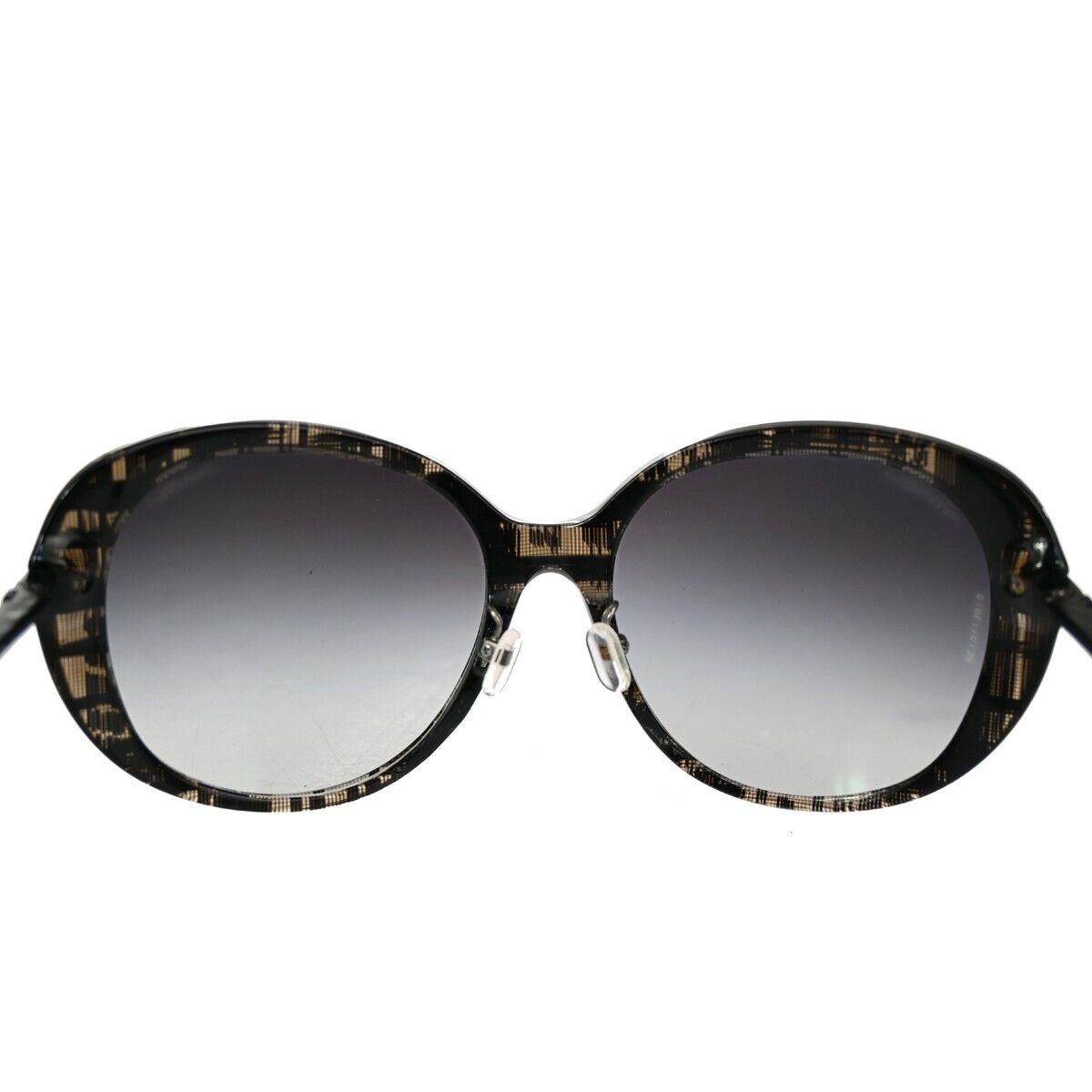 CHANEL CC Rhinestone Sunglasses Eye Wear Plastic Metal Black 5293-B-A 62FA052