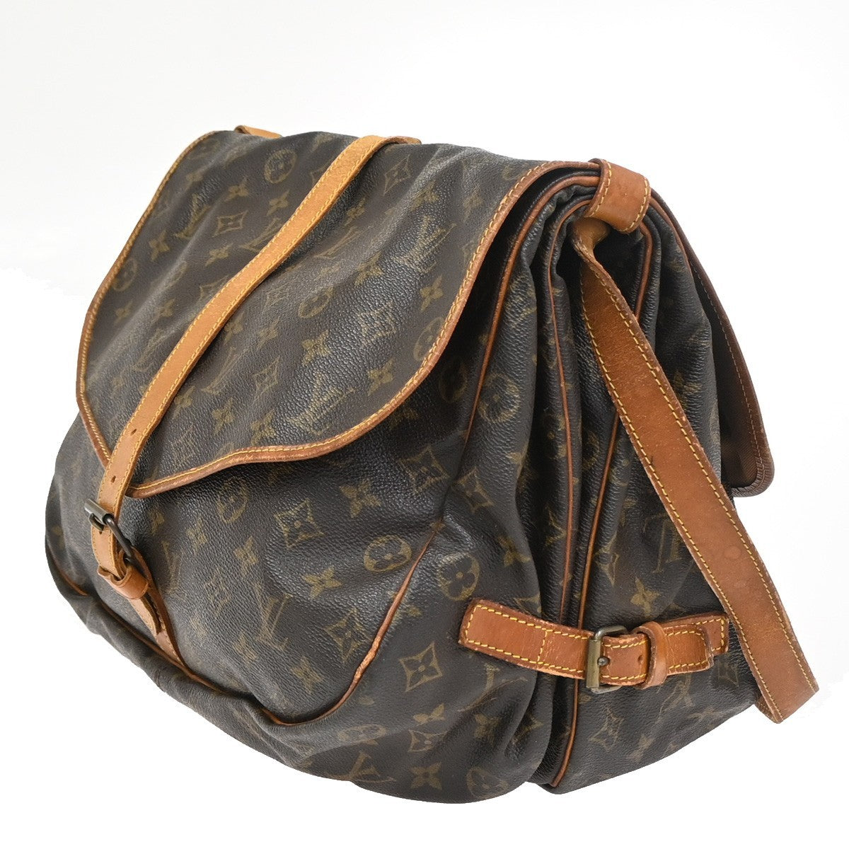 LOUIS VUITTON Saumur 35 Shoulder Bag Monogram Leather BN France M42254 39KC945