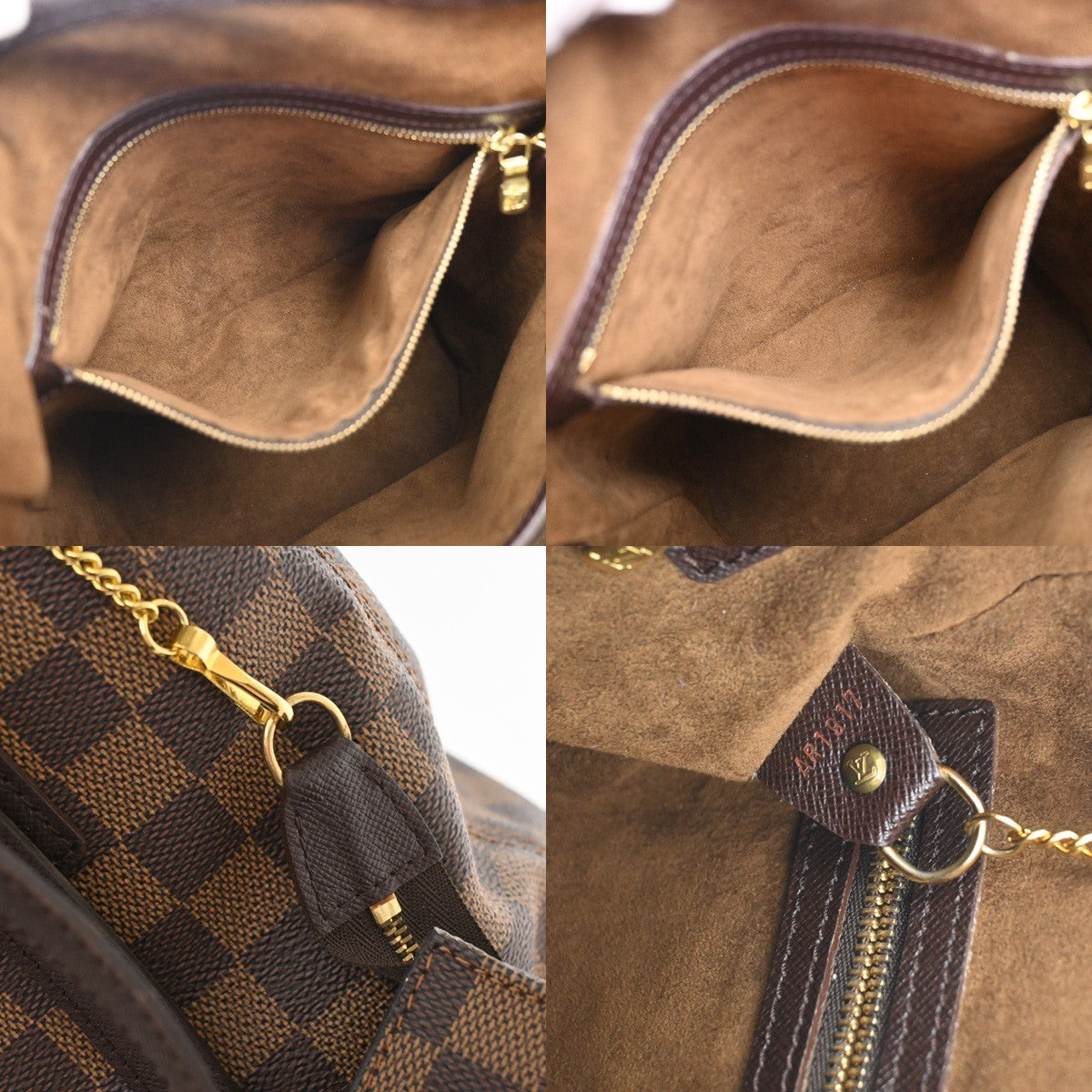 LOUIS VUITTON Marais Shoulder Bag Damier Ebene Leather Brown N42240 23YJ104