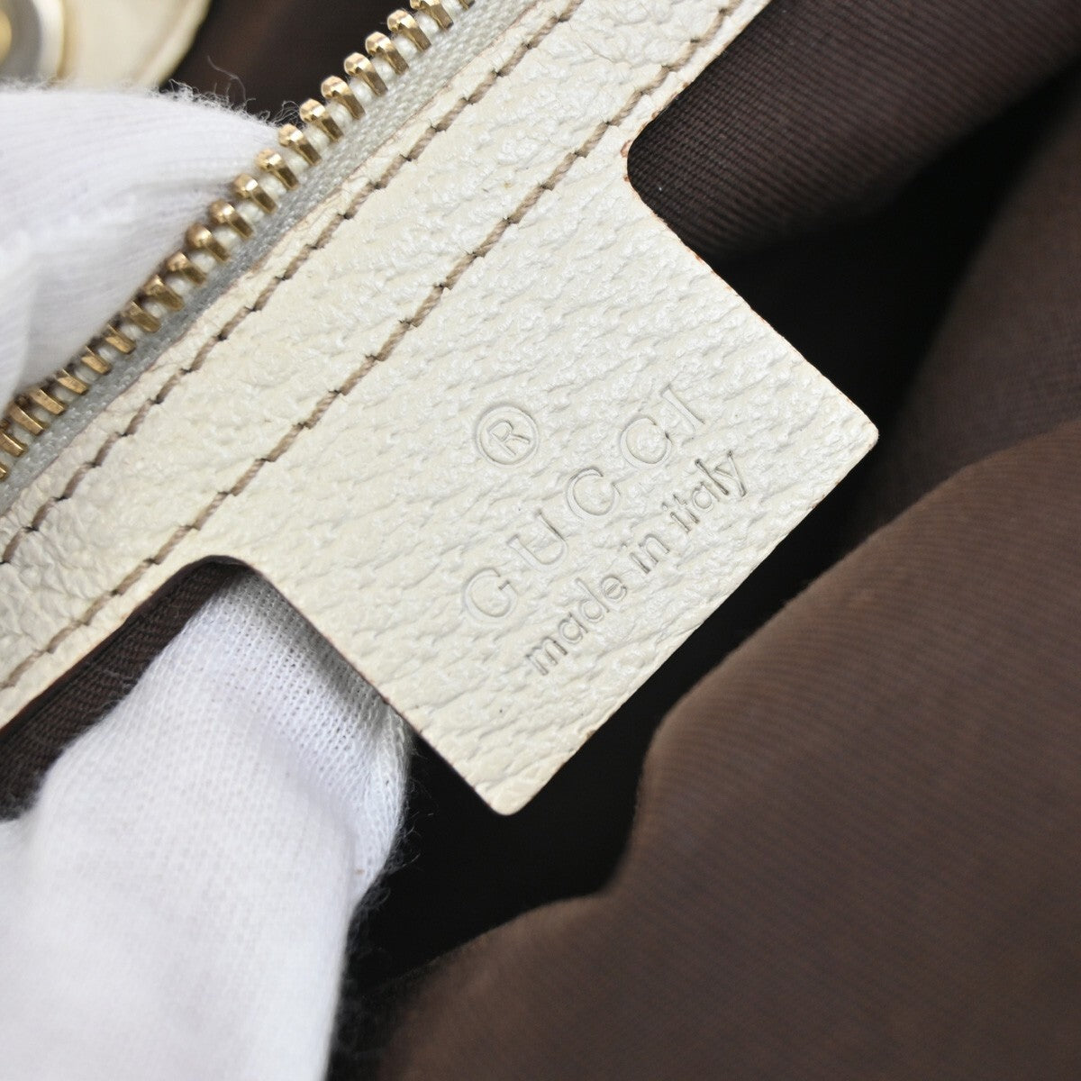 GUCCI Logo Abbey GG pattern Shoulder Hand Bag Canvas Leather Brown GHW 39FB578