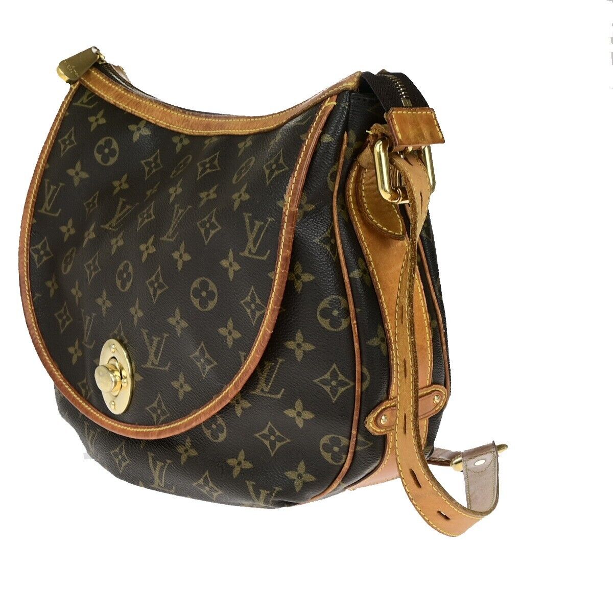 LOUIS VUITTON Tolum GM Shoulder Bag Monogram Leather Brown GHW M40075 37EC917