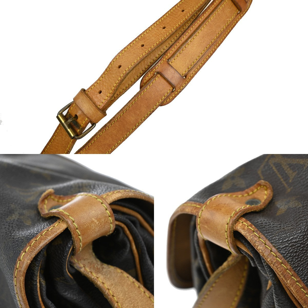 LOUIS VUITTON Saumur 35 Shoulder Bag Monogram Leather BN France M42254 70MA376