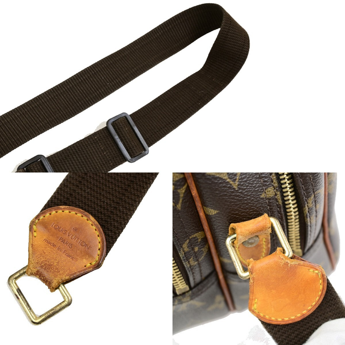 LOUIS VUITTON Reporter PM Crossbody Shoulder Bag Monogram Leather M45254 04FB434
