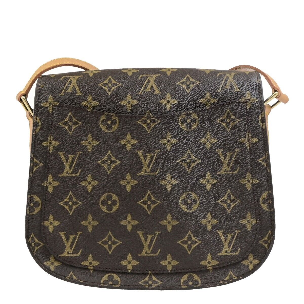 LOUIS VUITTON Saint Cloud GM Shoulder Bag Monogram Leather Brown M51242 70ED490