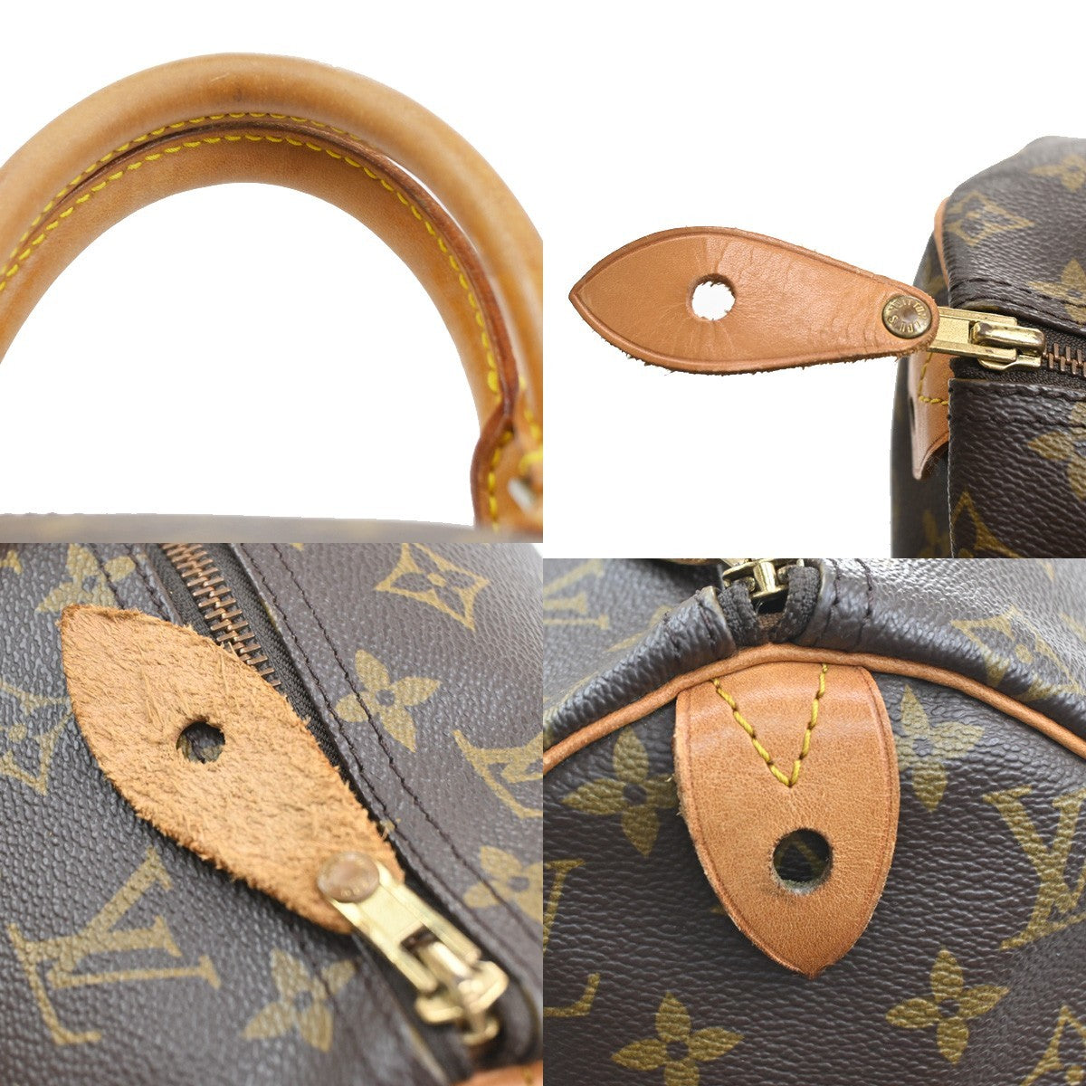 LOUIS VUITTON Speedy 40 Travel Hand Bag Monogram Leather Brown M41522 96SA132