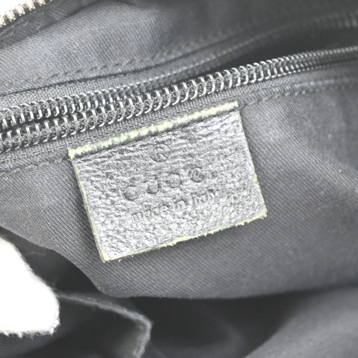 GUCCI Logo GG Pattern Shoulder Hand Bag Canvas Leather Black SHW Italy 62MA493