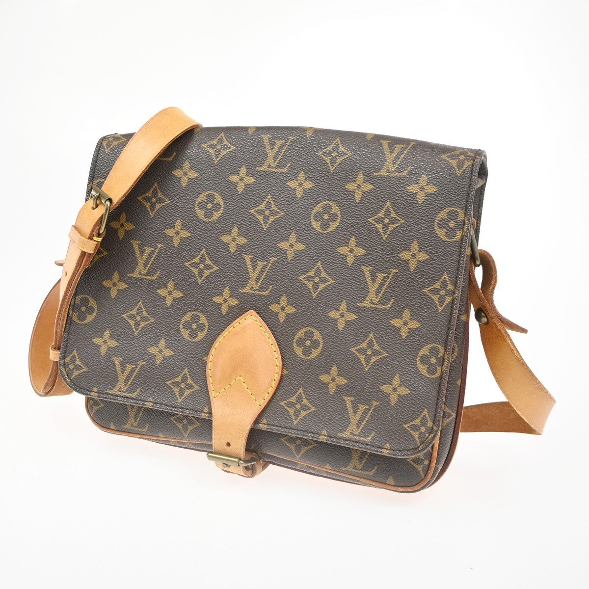 LOUIS VUITTON Cartouchiere GM Shoulder Bag Monogram Leather Brown M51252 72KC721