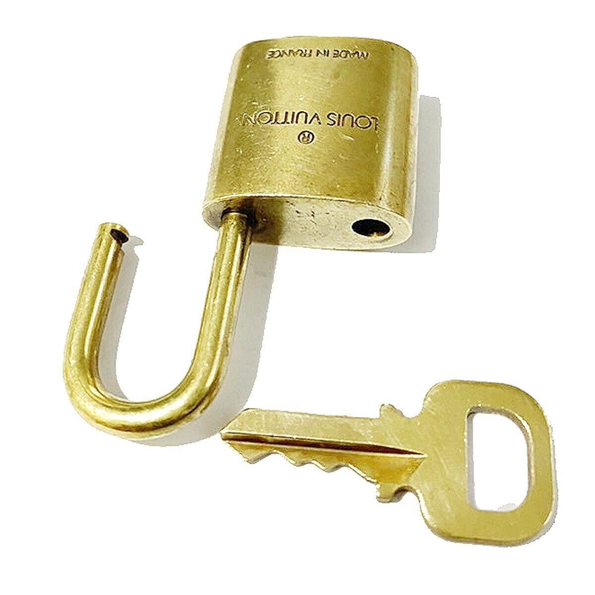 LOUIS VUITTON LV 10 SET PADLOCK KEY BAG CHARM CADENA GOLD-PLATED FRANCE 35MT081