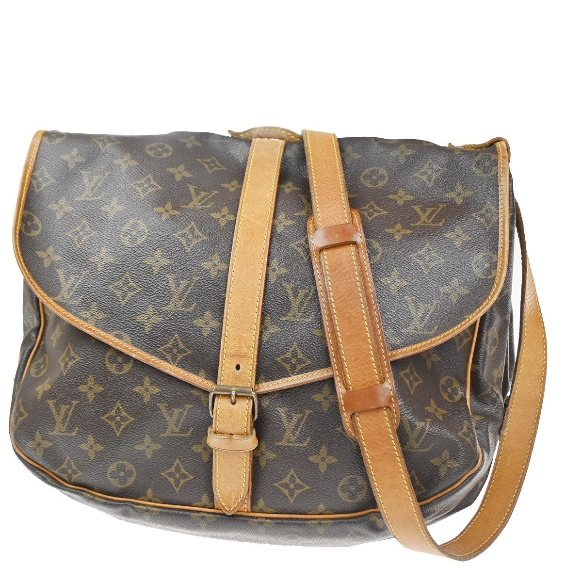LOUIS VUITTON Saumur 35 Shoulder Bag Monogram Leather BN France M42254 72KC960