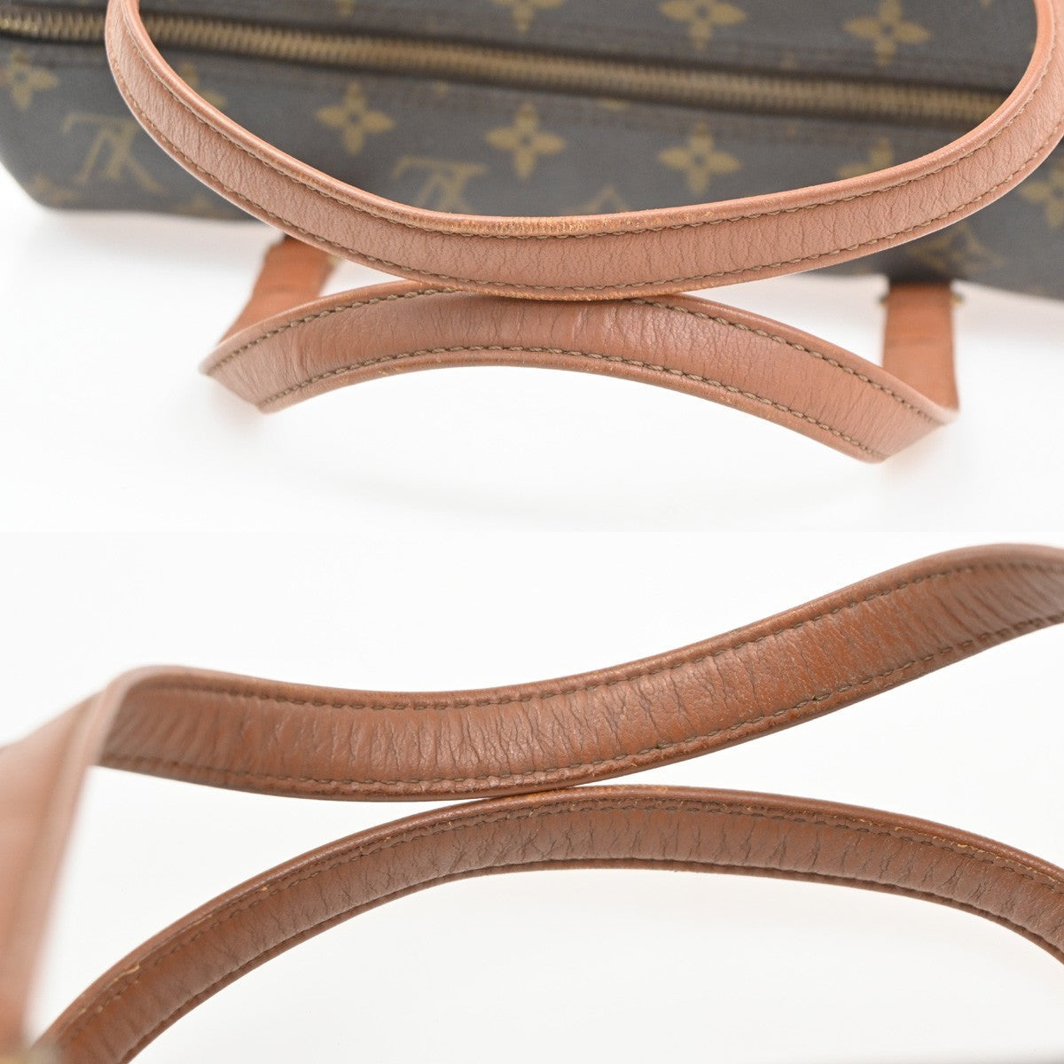LOUIS VUITTON Logo PAPILLON 30 Hand Bag Monogram Leather Brown M51365 31PA142