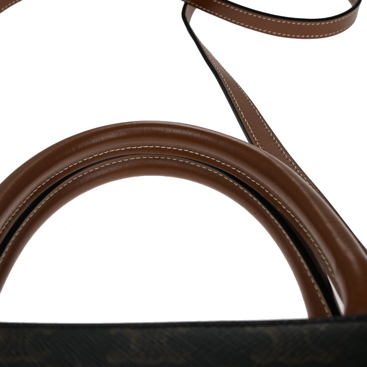 54.Live CELINE Vertical Cabas 2Way Tote Bag Triomphe Canvas Leather 662RK408