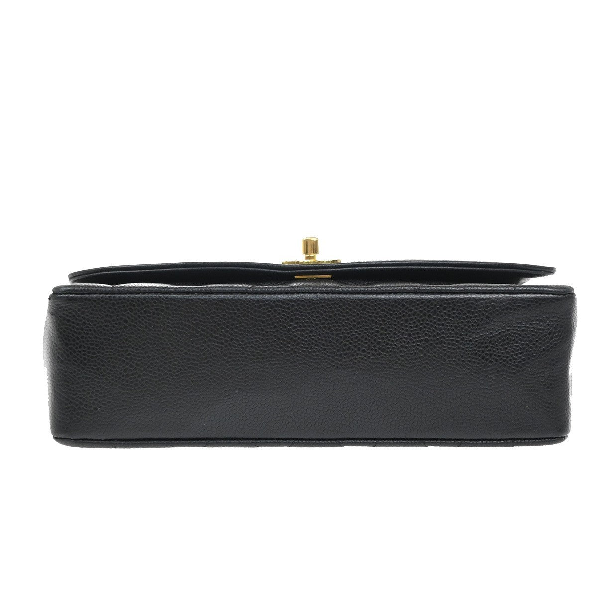 CHANEL CC Diana 25 Chain Shoulder Bag Calfskin Leather Black Vintage 282RF866