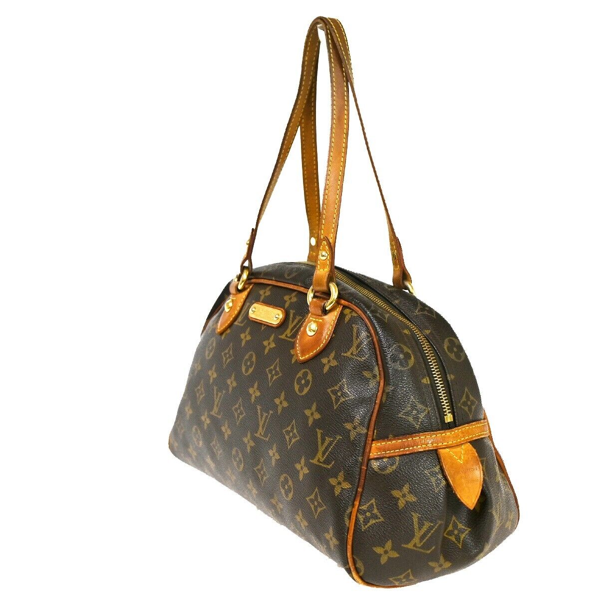 LOUIS VUITTON Montorgueil PM Shoulder Bag Monogram Leather Brown M95565 34YD106
