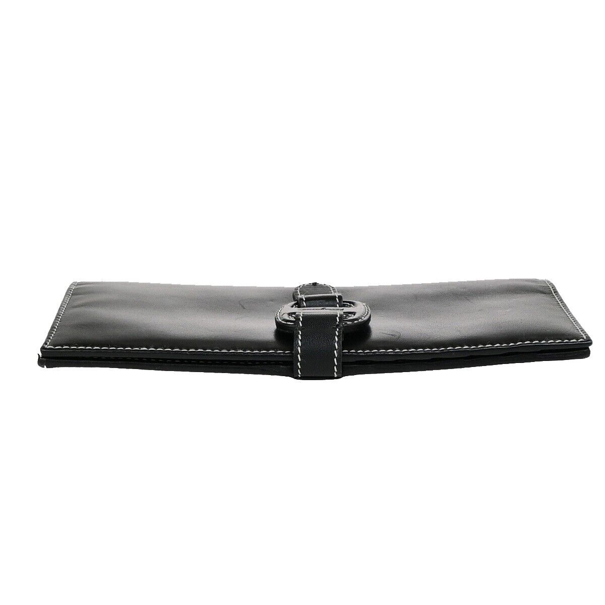 SALVATORE FERRAGAMO Logo Vara Bifold Long Walllet Leather Black Italy 01KA410