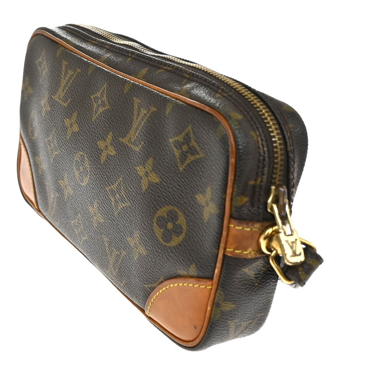 LOUIS VUITTON Marly Dragonne PM Clutch Hand Bag Monogram Leather M51827 65TA407