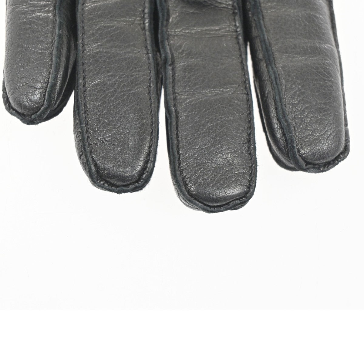 GUCCI Logo Tiger Head Gloves Size 8/S Lambskin Leather Black GHW Italy 04YJ103