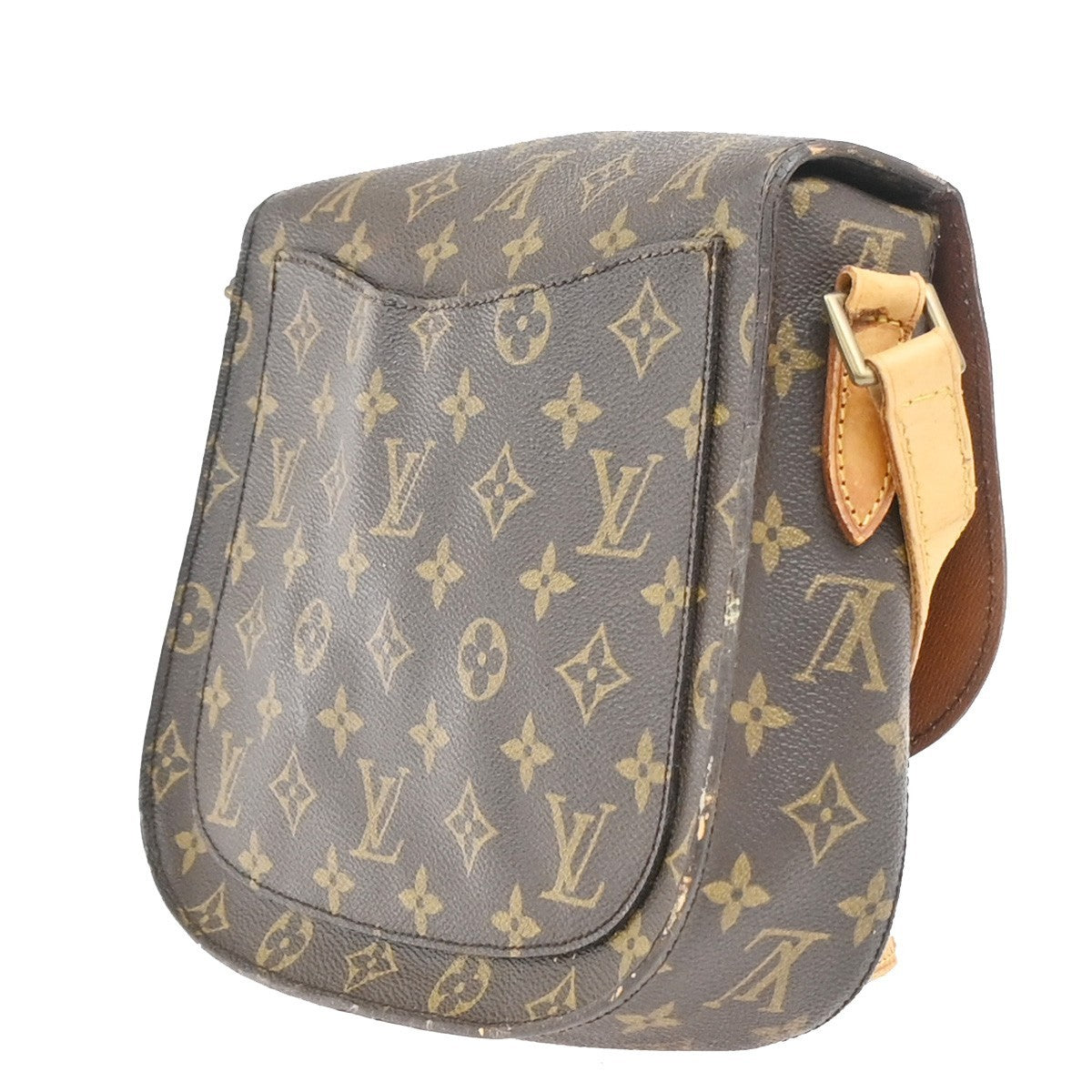 LOUIS VUITTON Saint Cloud GM Shoulder Bag Monogram Leather Brown M51242 30PA025