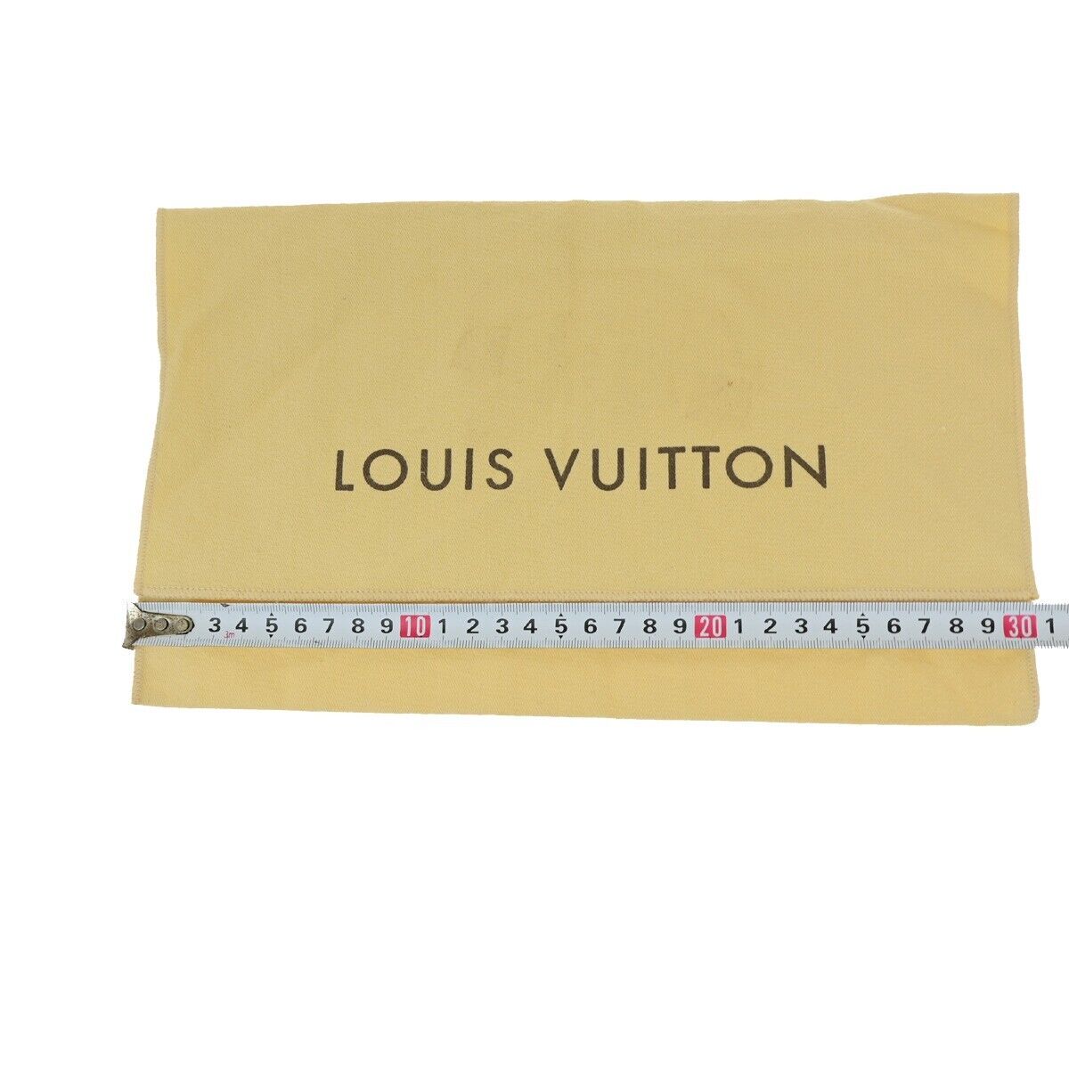 LOUIS VUITTON Logo 10 Set Dust Bag Drawstring Canvas Cotton Beige Brown 09YG350