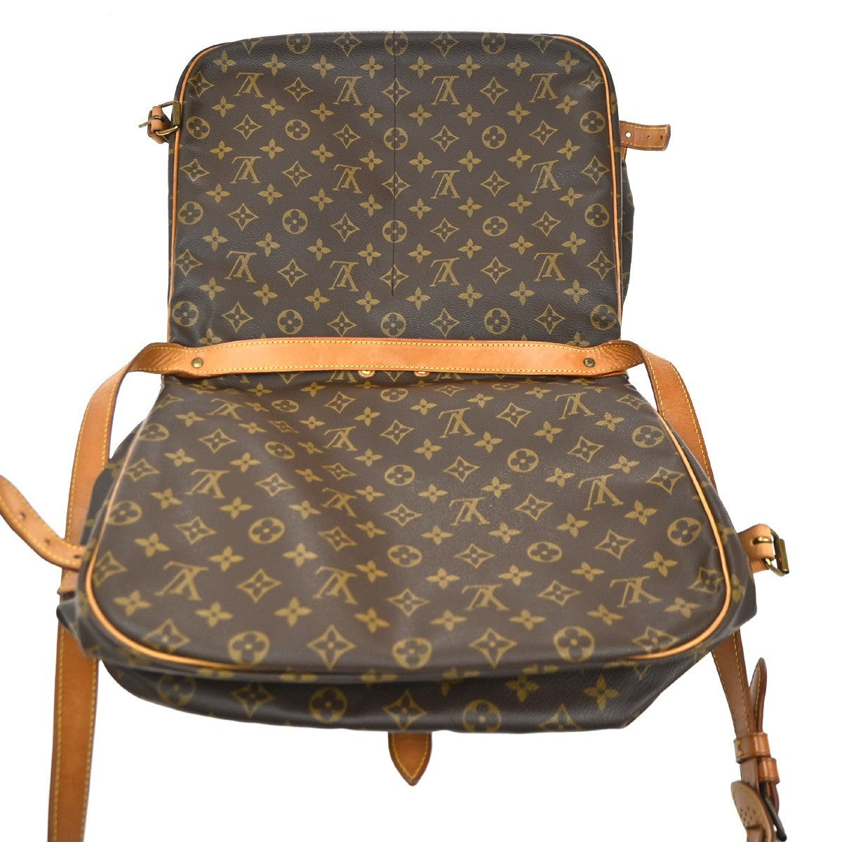 LOUIS VUITTON Saumur 35 Shoulder Bag Monogram Leather BN France M42254 84KC171