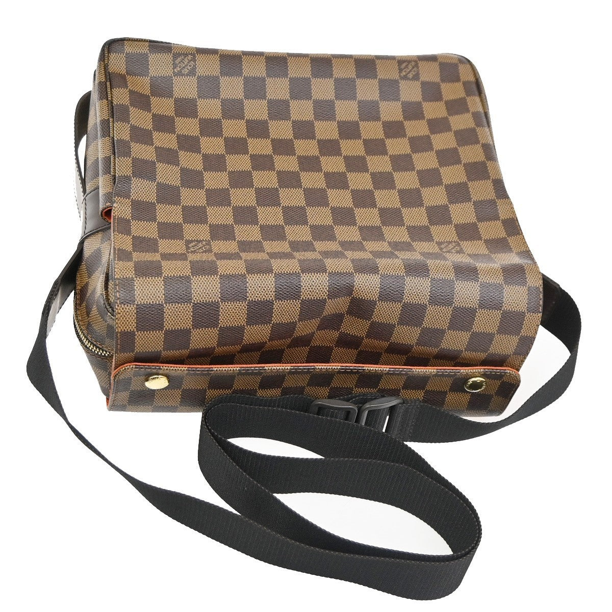 LOUIS VUITTON Naviglio Shoulder Bag Damier Ebene Leather Brown N45255 21TA696