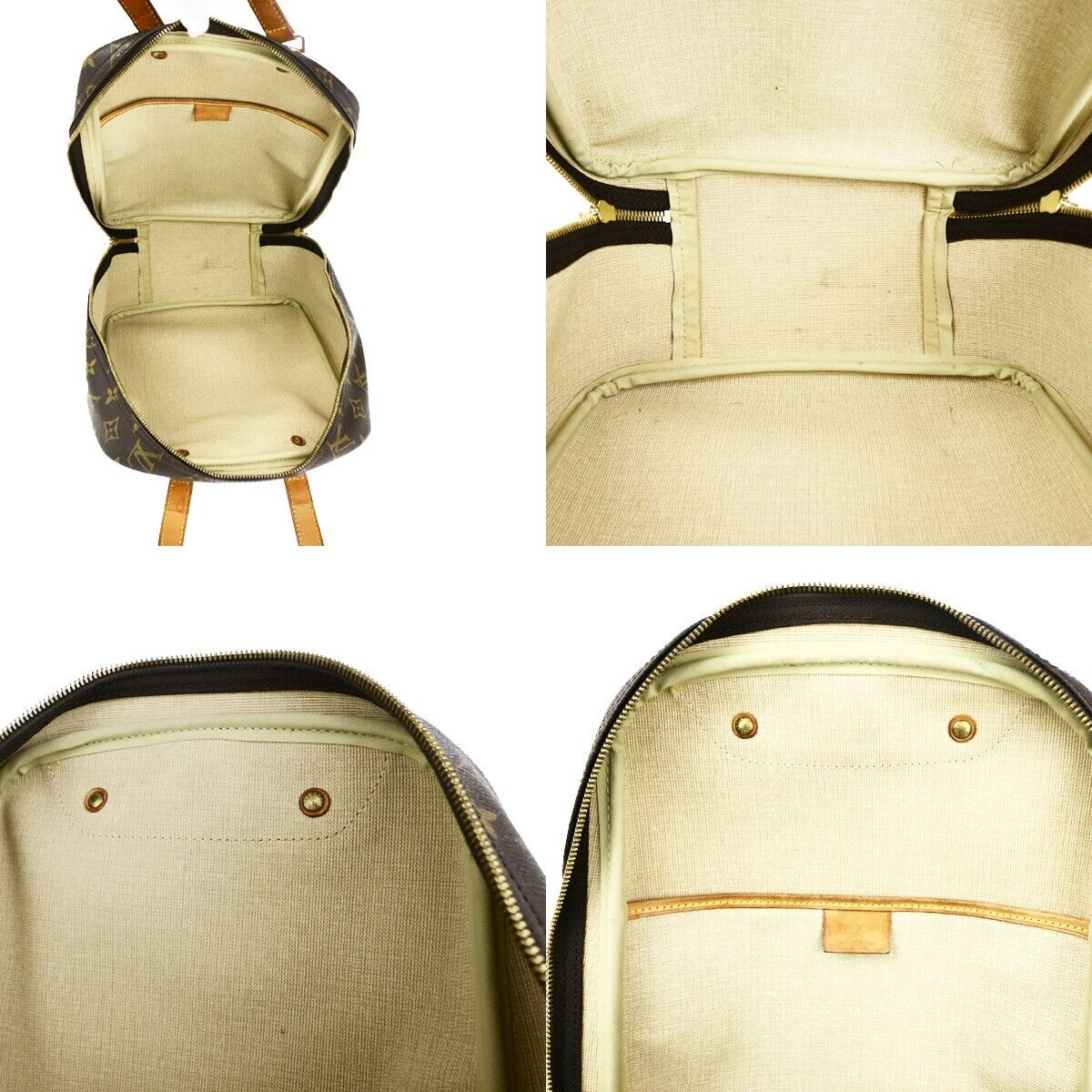 LOUIS VUITTON Excursion Shoes Hand Bag Monogram Leather Brown M41450 64SJ518