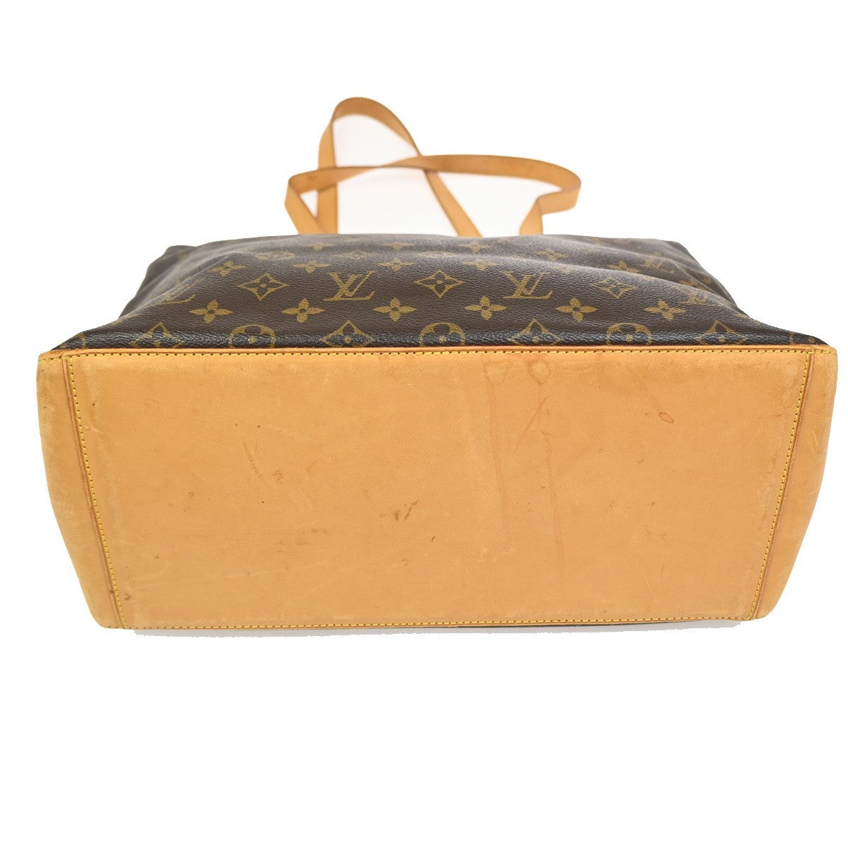 LOUIS VUITTON Cabas Mezzo Shoulder Bag Monogram Leather Brown M51151 10KC189