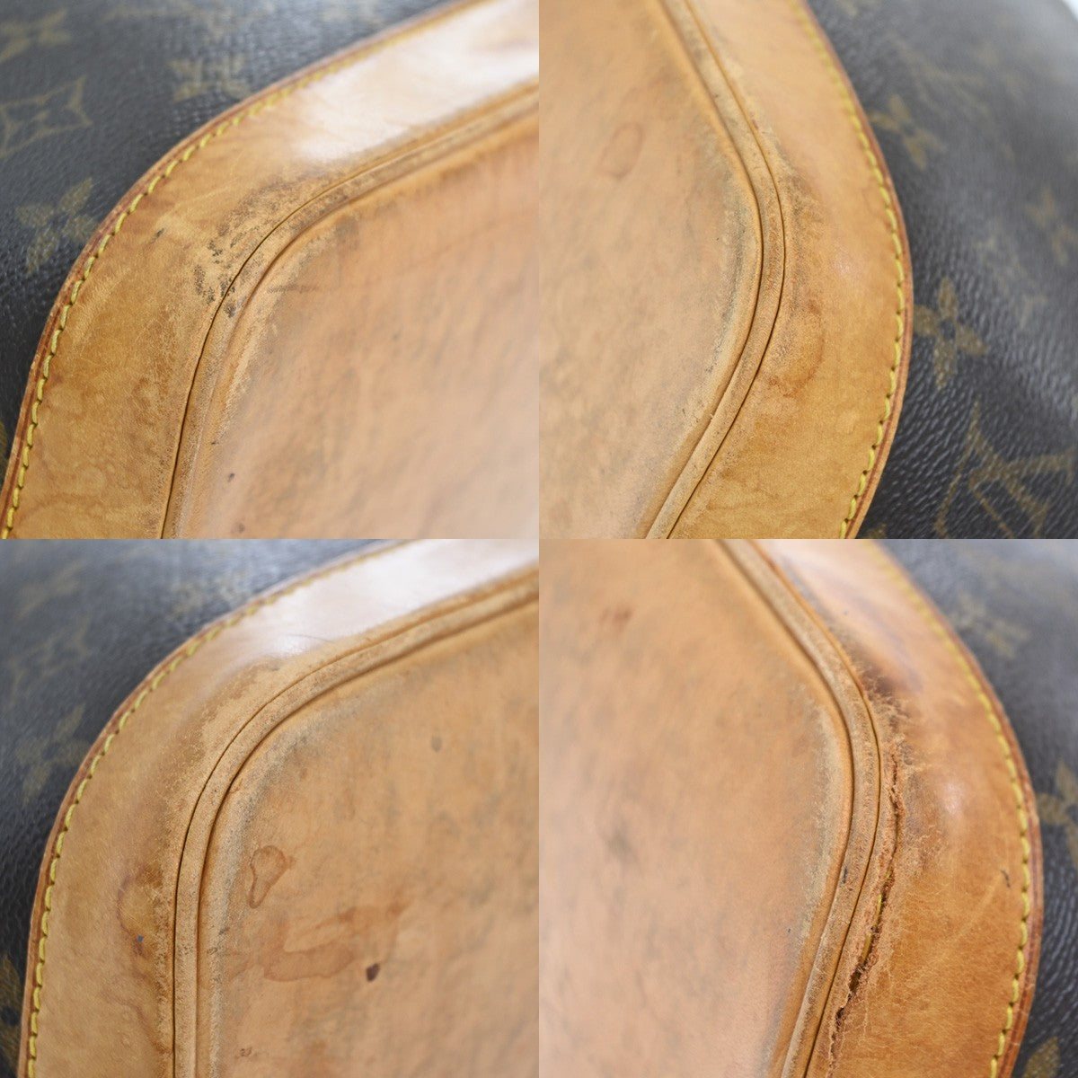 LOUIS VUITTON LV Logo Alma Hand Bag Monogram Leather Brown France M51130 36KC363