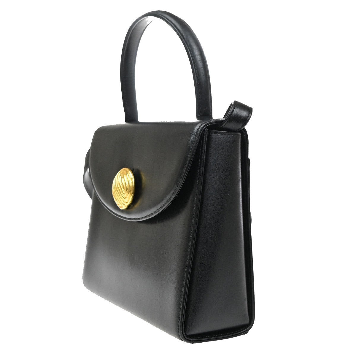 GIVENCHY Logo 2way Shoulder Hand Bag Leather Black GHW Japan 05MA543
