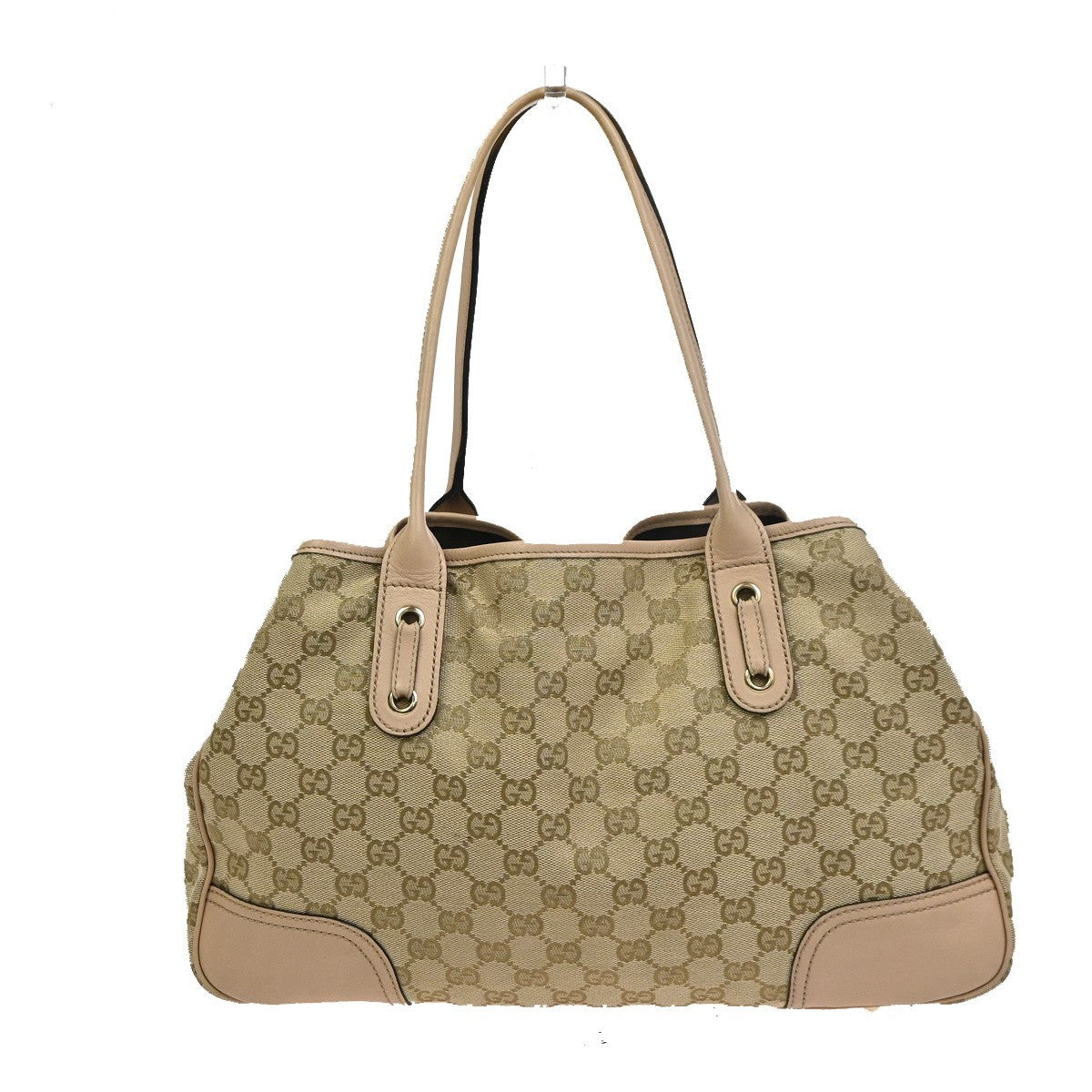 GUCCI Princy GG Shoulder Tote Hand Bag Canvas Leather Beige GHW Italy 84CA774