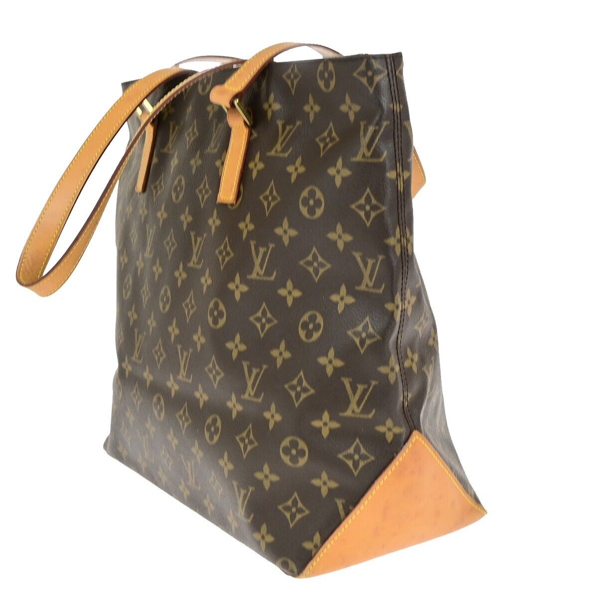 LOUIS VUITTON Cabas Mezzo Shoulder Bag Monogram Leather Brown M51151 11KA412