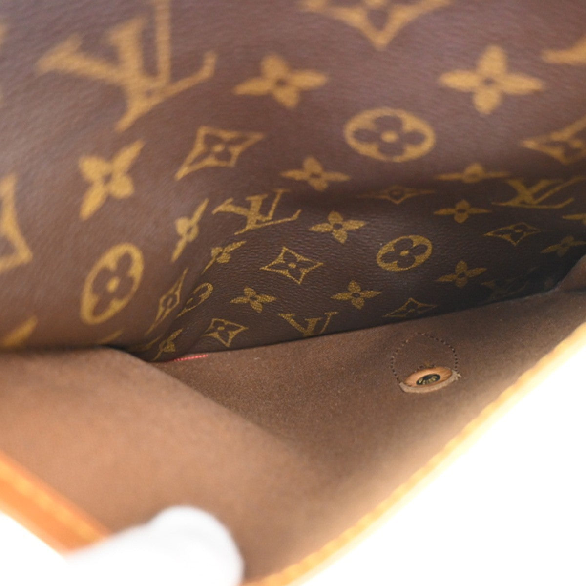 LOUIS VUITTON Gibeciere GM Shoulder Bag Monogram Leather Brown M42249 68YJ063