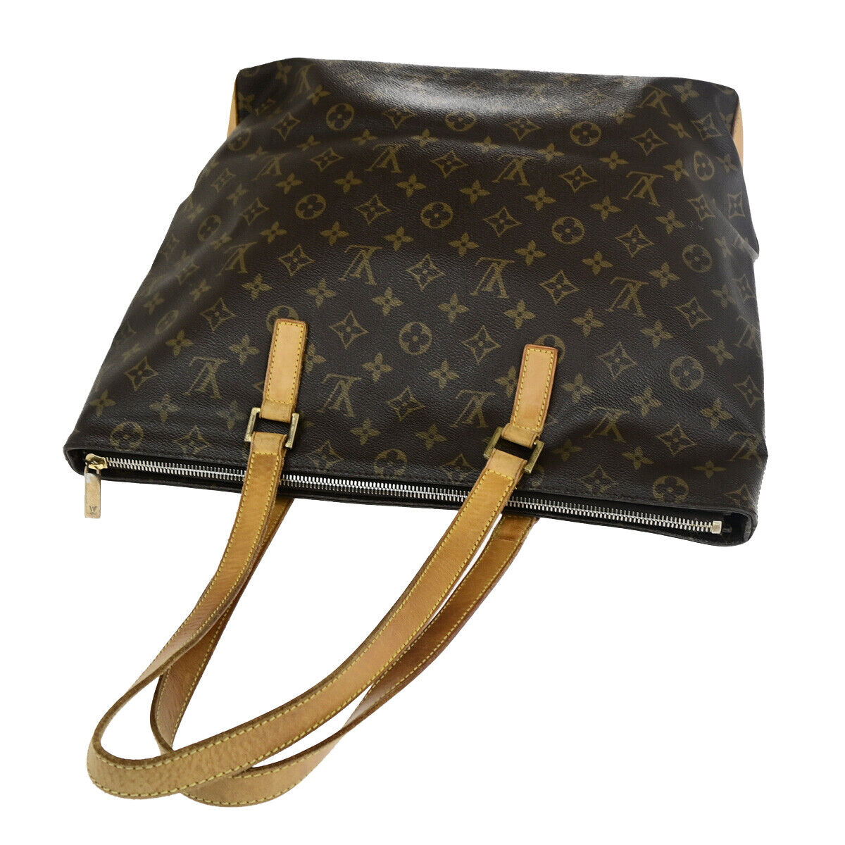 LOUIS VUITTON Cabas Mezzo Shoulder Bag Monogram Leather Brown M51151 34YG515