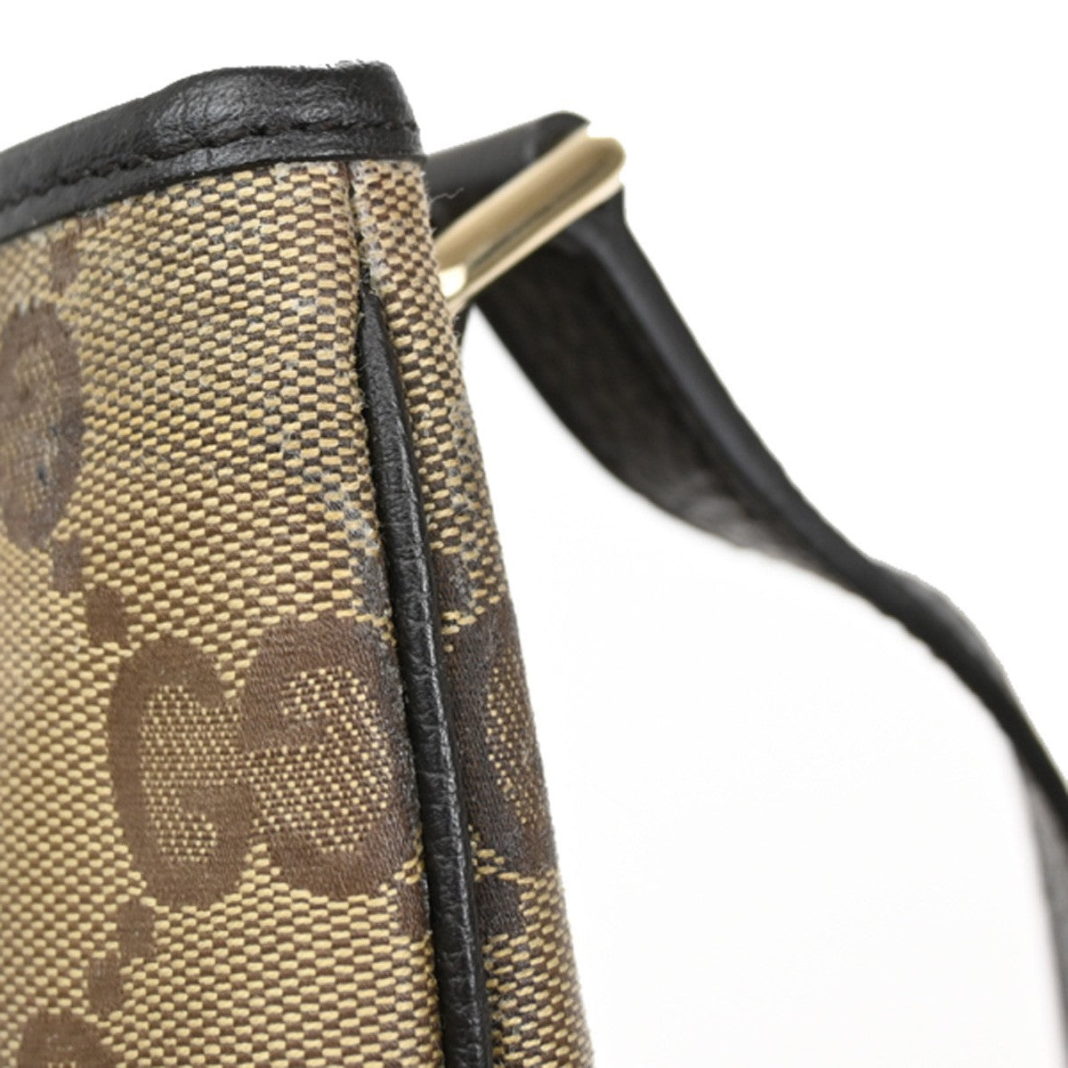 GUCCI Logo GG Pattern Crossbody Shoulder Bag Coating Canvas Leather BN 80KB482