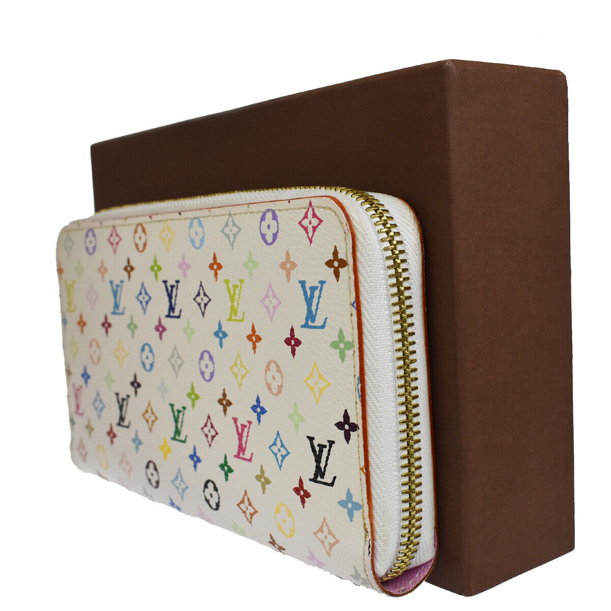 LOUIS VUITTON Zippy Wallet Monogram Multi White Pink Spain M60241 21RH513
