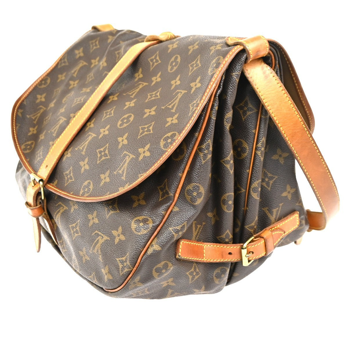 LOUIS VUITTON Saumur 35 Shoulder Bag Monogram Leather BN France M42254 88CA793