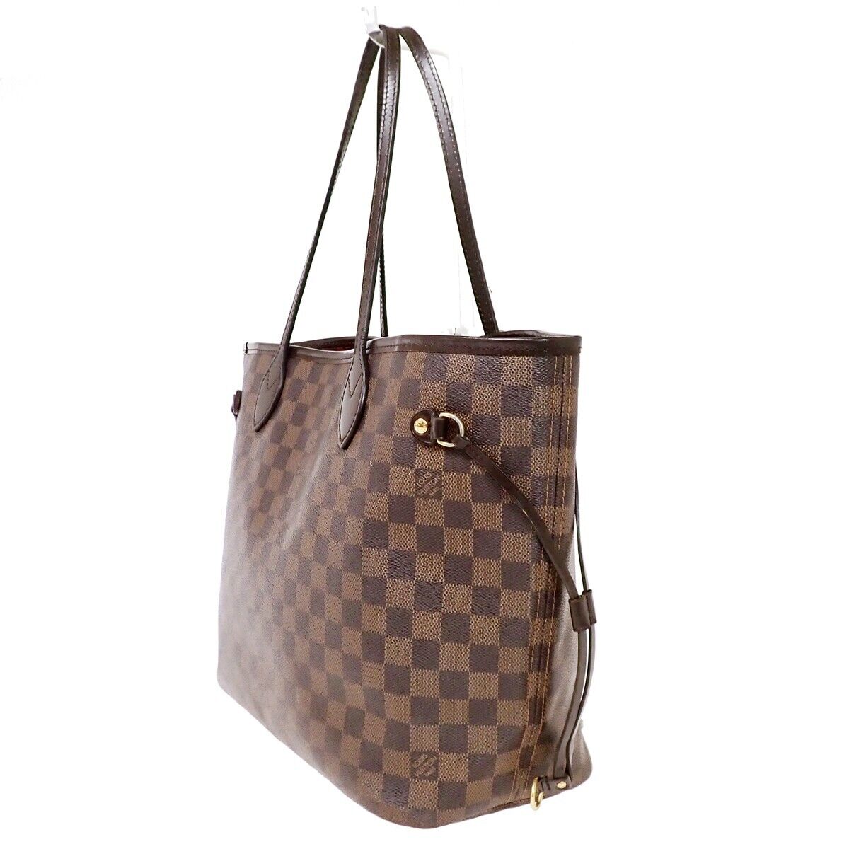 LOUIS VUITTON Neverfull MM Shoulder Bag Damier Ebene Leather BN N41358 686RH759