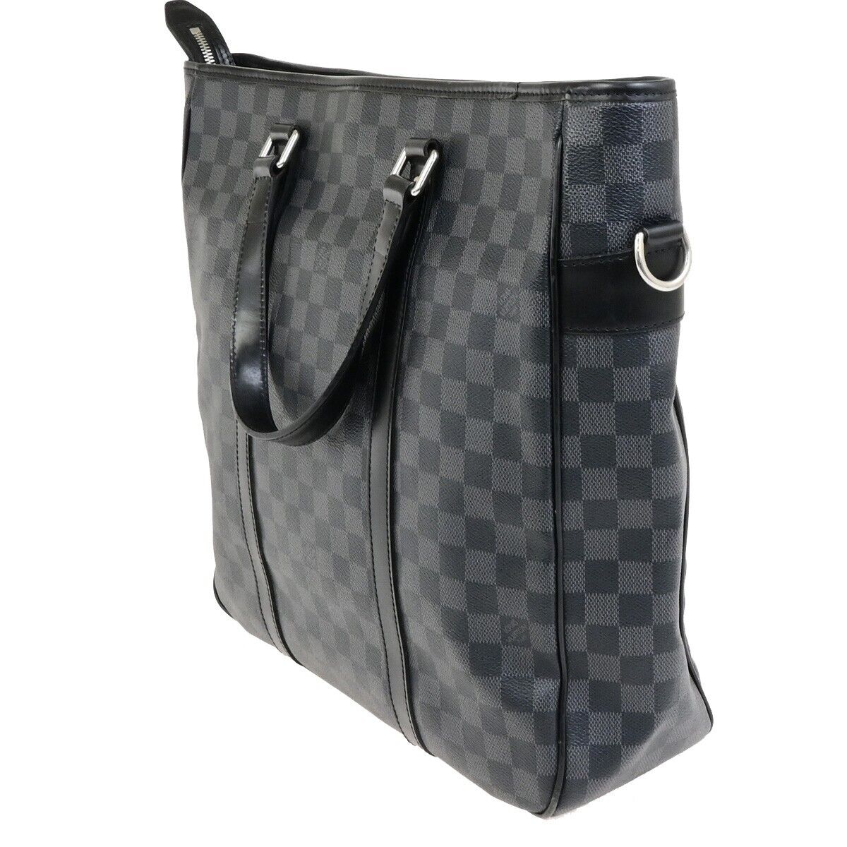 LOUIS VUITTON Tadao Shoulder Hand Bag Damier Graphite Leather BK N51192 18ED500