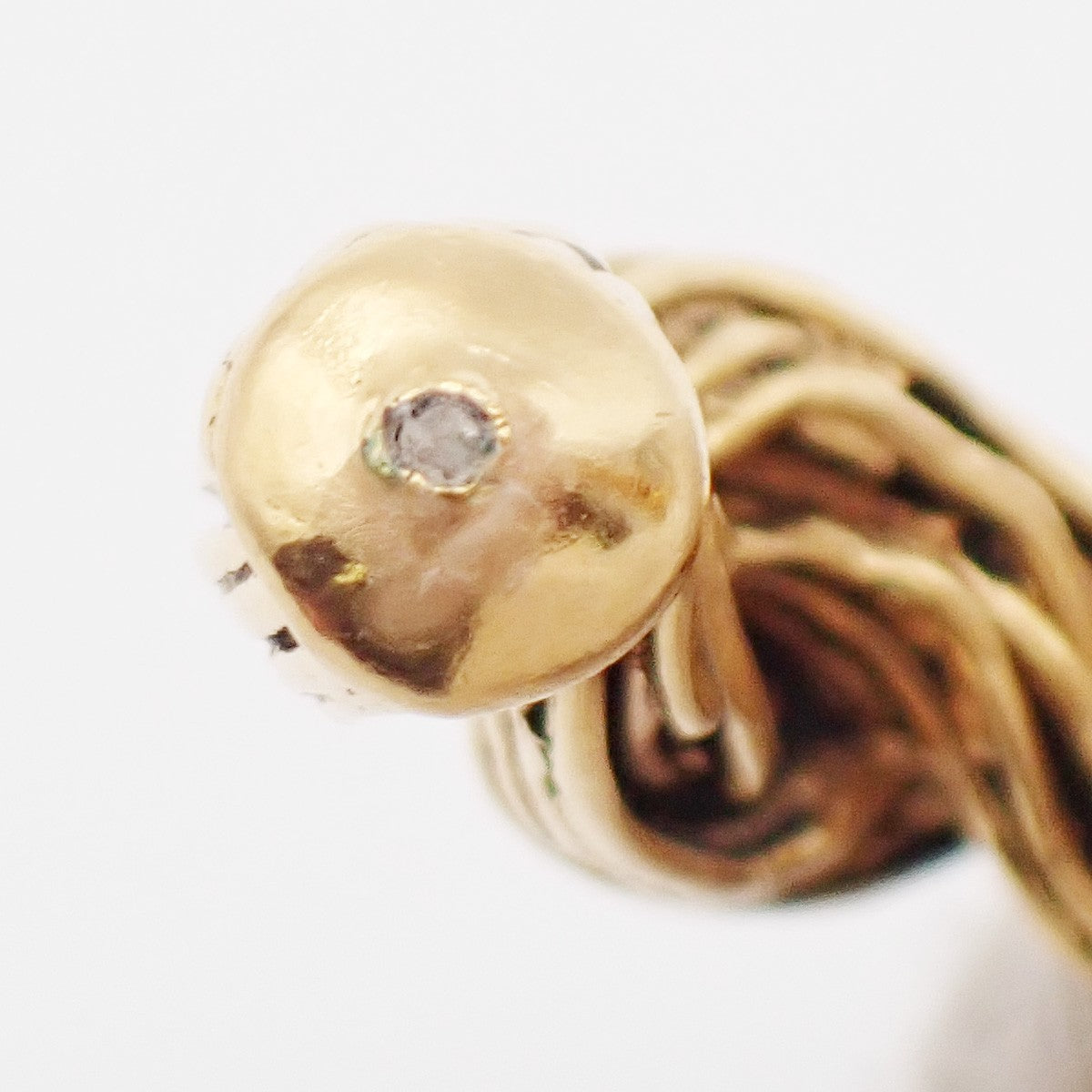 CHANEL CC Logo Imitation Pearl Bangle Bracelet Gold White 94A GHW France 38RL858