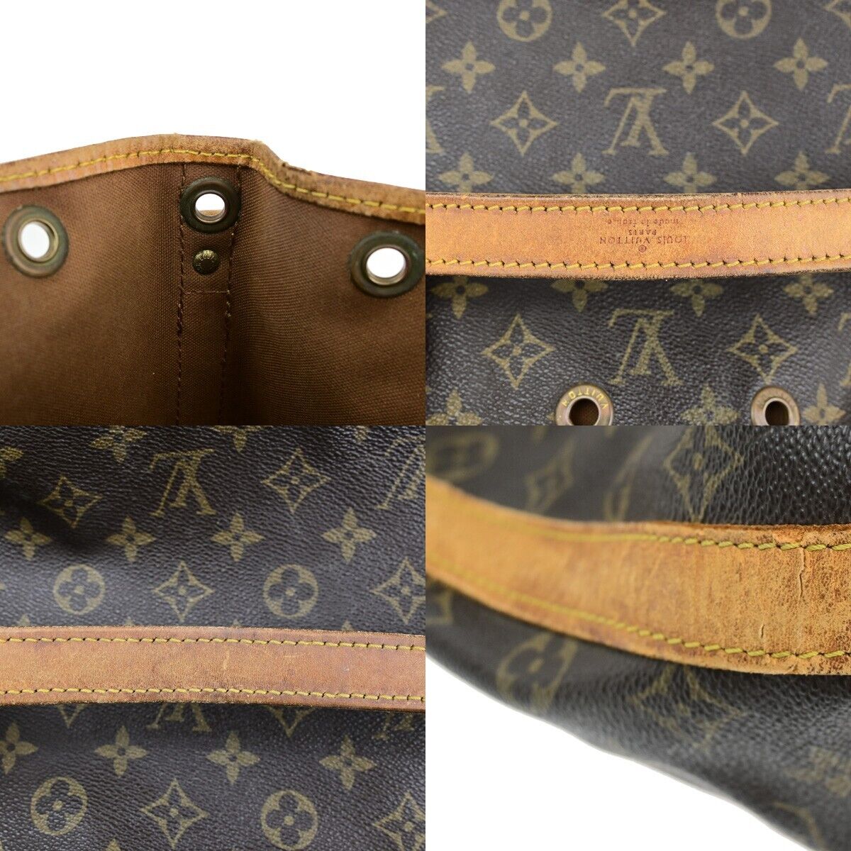 LOUIS VUITTON Petit Noe Drawstring Shoulder Bag Monogram Leather M42226 66ED346
