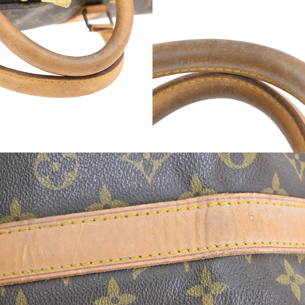 LOUIS VUITTON Keepall 60 Travel Hand Bag Monogram Leather Brown M41422 35YH344