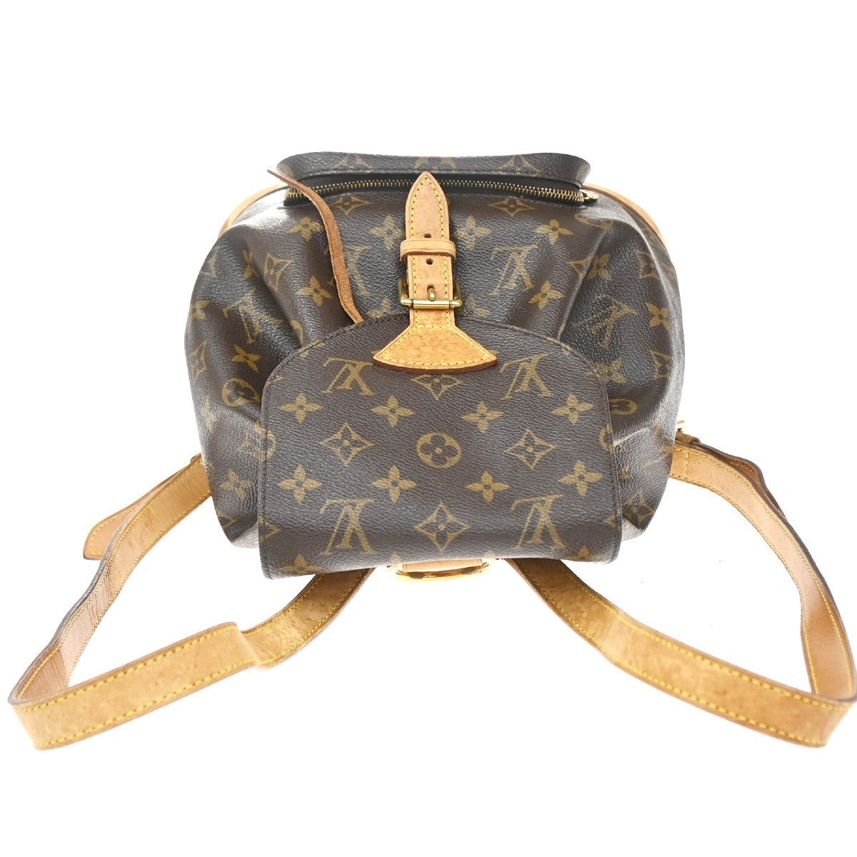 LOUIS VUITTON Montsouris MM Backpack Bag Monogram Leather Brown M51136 11SA090