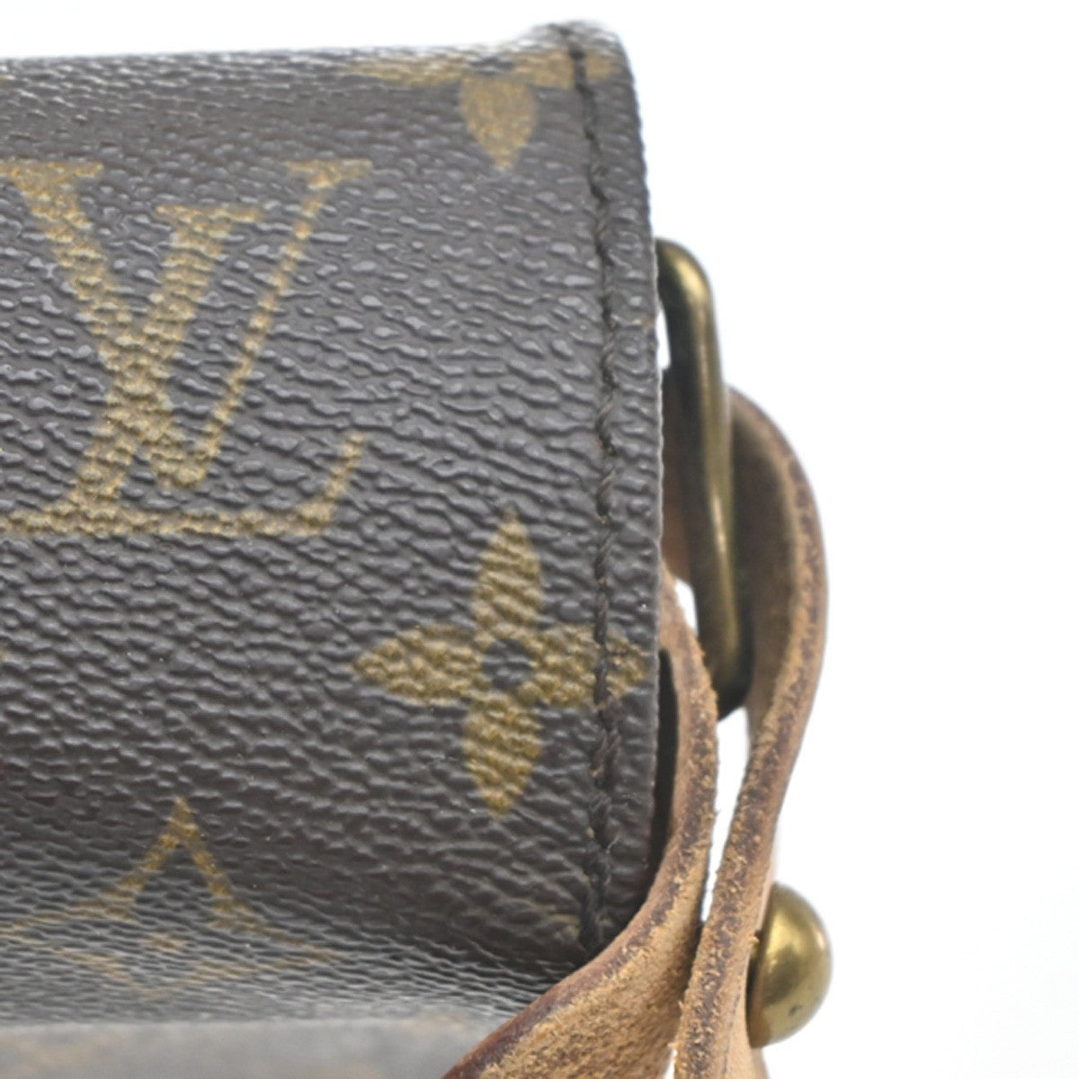 LOUIS VUITTON Cartouchiere MM Shoulder Bag Monogram Leather Brown M51253 83KC660