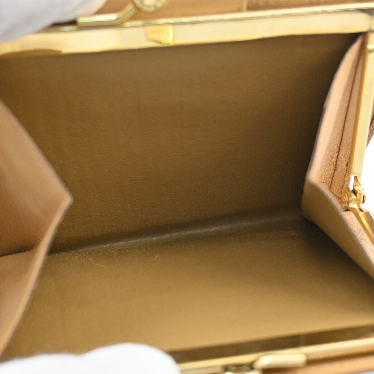 CELINE Logo Macadam Pattern Bifold Wallet PVC Leather Brown Italy 02EA884