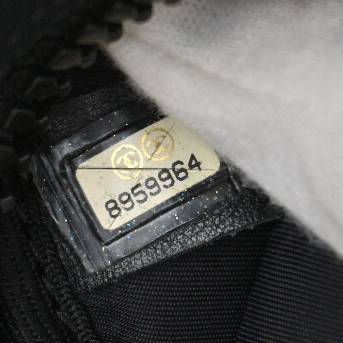 CHANEL Sport CC Logo Shoulder Bag Rubber Canvas Black Made In Italy 87YD140