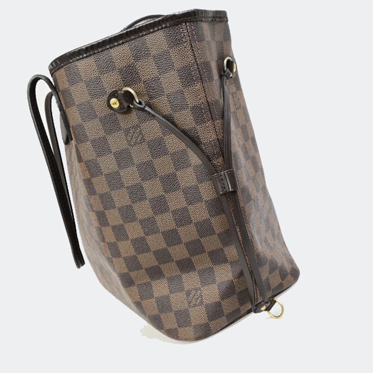LOUIS VUITTON Neverfull MM Shoulder Tote Bag Damier Leather Brown N51105 90EB850