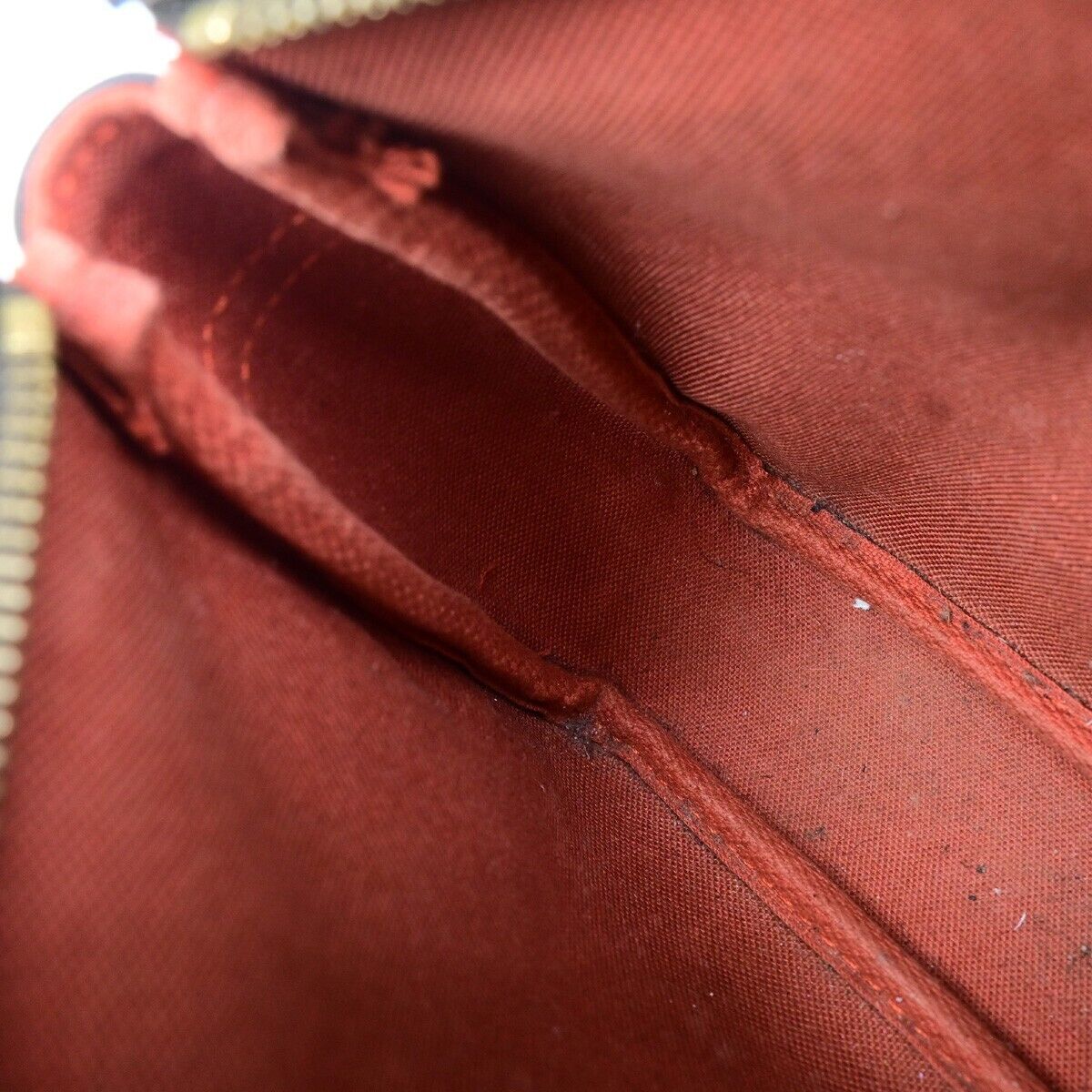 LOUIS VUITTON  Trousse Makeup Hand Bag Damier Ebene Leather Brown N51982 81EC862