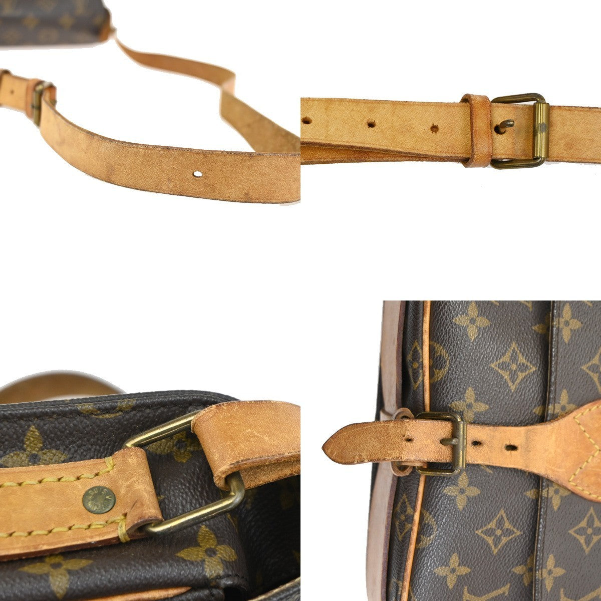 LOUIS VUITTON Cartouchiere MM Shoulder Bag Monogram Leather Brown M51253 32TA563