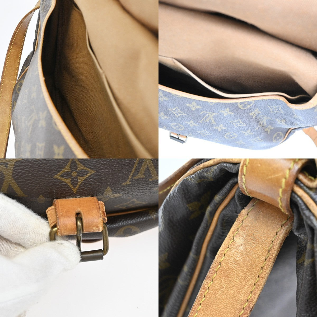 LOUIS VUITTON Saumur 35 Shoulder Bag Monogram Leather BN France M42254 39CA613