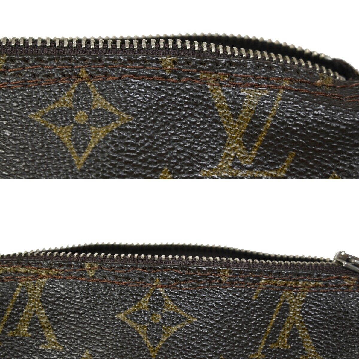 LOUIS VUITTON Logo Papillon Pouch Hand Bag Monogram Leather BN M51380 60FA542