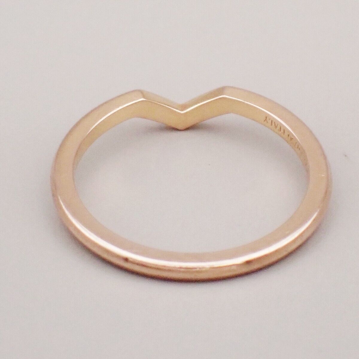 Tiffany & Co. V Band Ring Pair Set Au750 PT950 Size 7.5 8.5 GD Platinum 11RK869